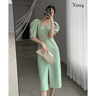 Váy công sở xanh bích