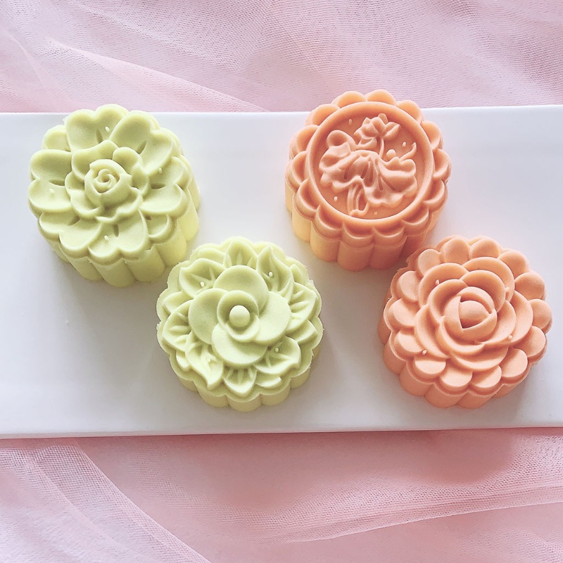 Khuôn Nhựa Làm Bánh Trung Thu Hình Hoa Sen 3d 75g