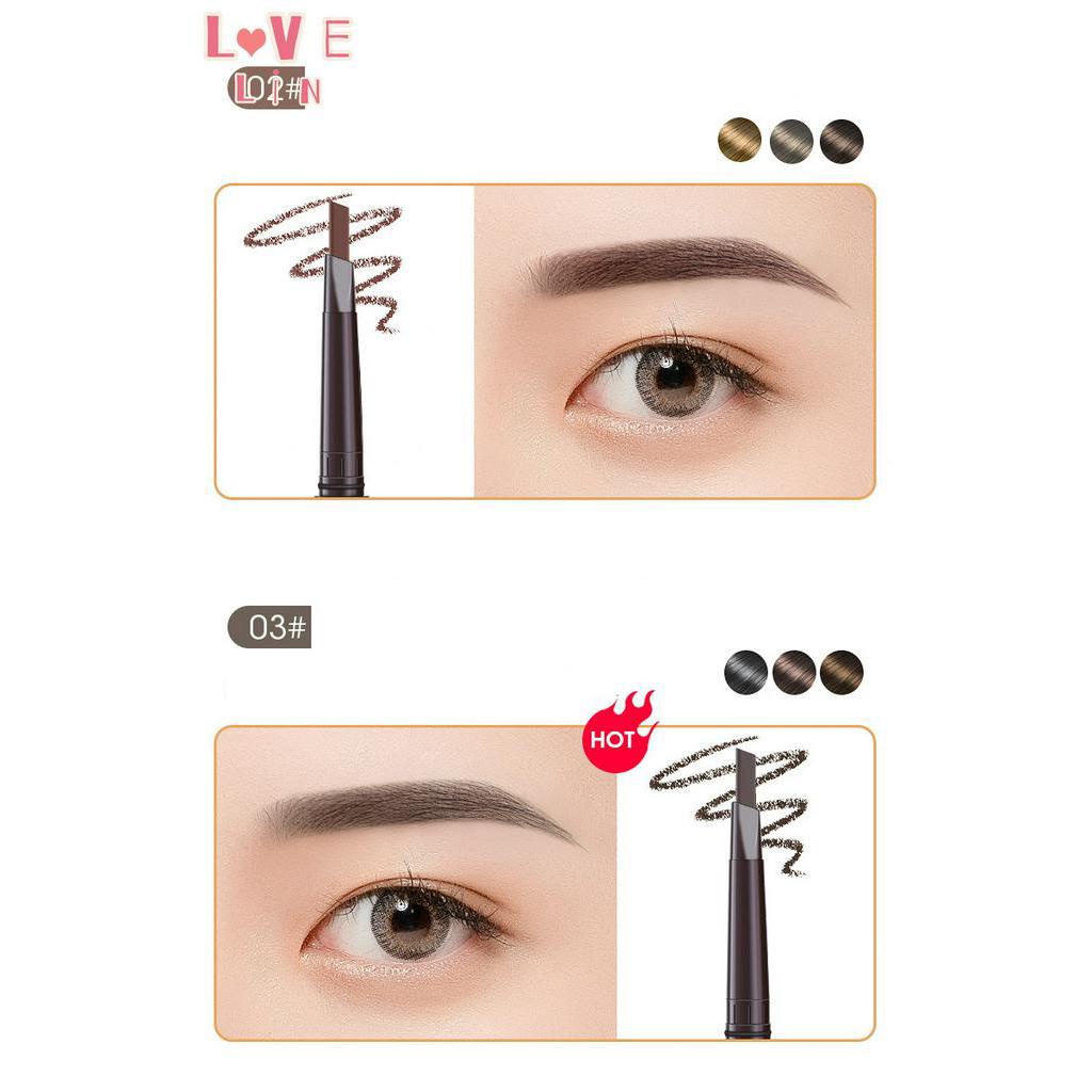 Chì kẻ mày thiết kế 2 đầu dạng vặn chống nước lâu trôi độc đáo