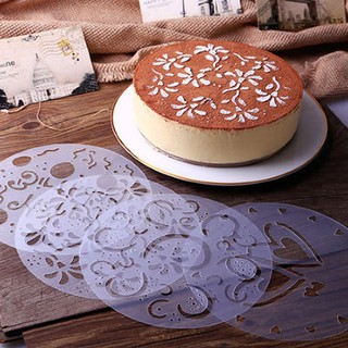 4PCS Bakery Tools Kitchen Heart Decorating Stencils Birthday Party Cake Mold
