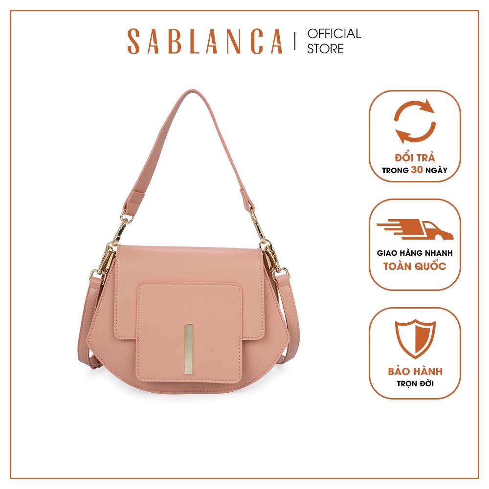 Túi xách nữ SABLANCA cỡ trung thời trang công sở dự tiệc mẫu mới đẹp basic HB0145