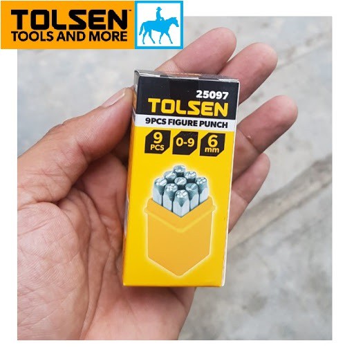 Bộ Đóng Số 9 Cây 6mm Figure Punch TOLSEN 25097