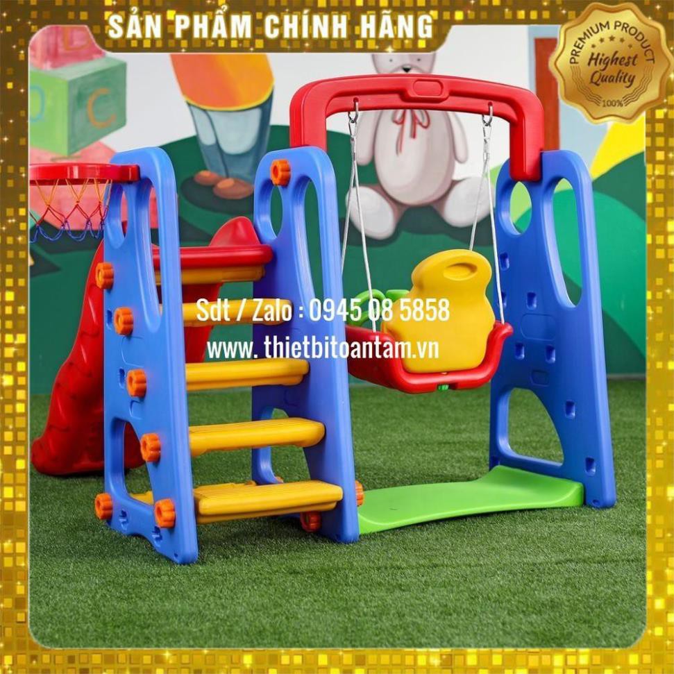 ( có sẳn )  Cầu trượt trẻ em xích đu, bóng rổ đa chức năng