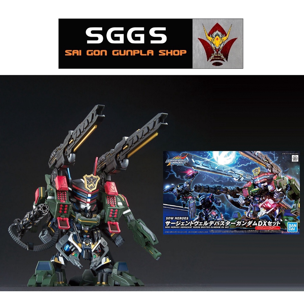 SD Sergeant Verde Buster DX Set Mô Hình Gundam SDW Heroes Bandai Đồ Chơi Lắp Ráp