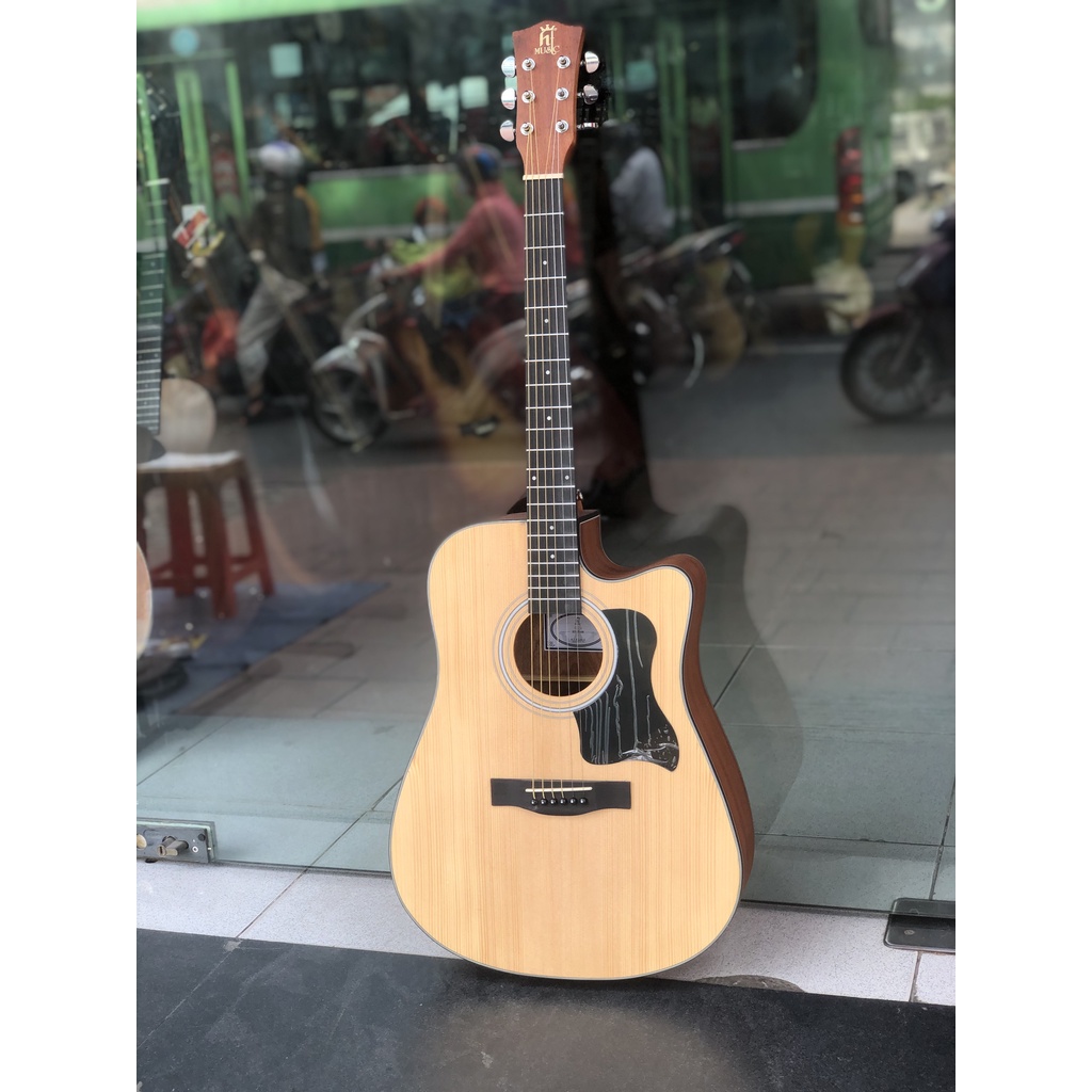 Guitar acoustic HTMUSIC F100 -tặng kèm phụ kiện