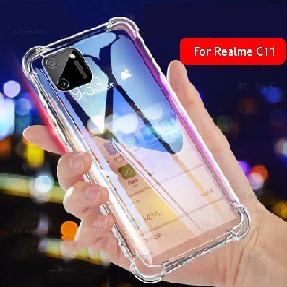 Ốp Điện Thoại Tpu Silicon Mềm Trong Suốt Chống Va Đập Cho Realme C12 6.5 Inch C11 C15 Realmec15