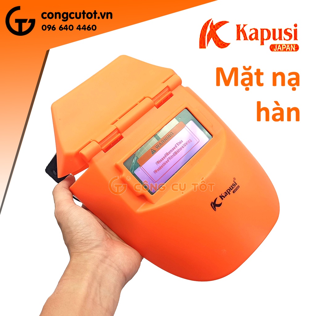 Mặt nạ hàn điện tử chỉnh số tự động 4 đến 11 có pin mặt trời Kapusi