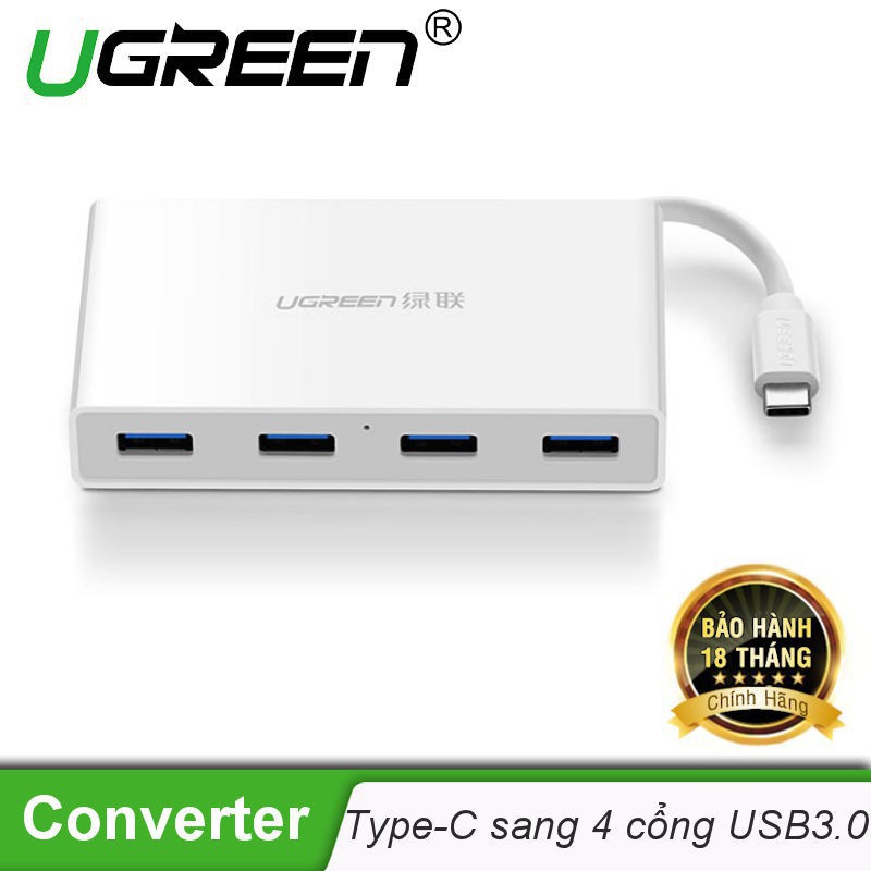 Bộ chia USB Type-C to USB 4 cổng 3.0 Ugreen 30278