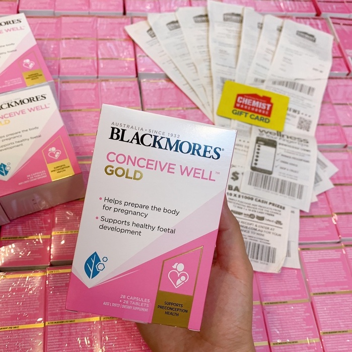 Viên uống Blackmores Conceive Well Gold Úc tăng khả năng thụ thai 56 viên