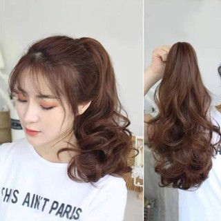Tóc giả ngoạm xoăn lửng 40cm ( hình thật )