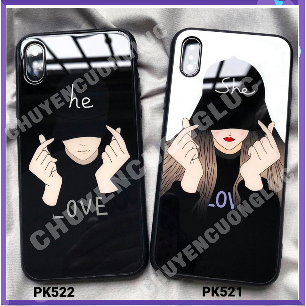 [HOT] ỐP LƯNG  in hình She &amp; He - iPhone 6/6S - 6 Plus/ 6S Plus - 7/ 8 - 7 Plus/ 8 Plus - X/ XS/ XS Max .