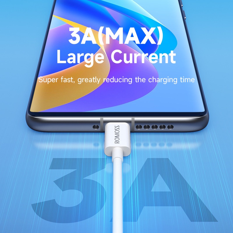 Cáp sạc USB ROMOSS CB308 type c 1m bền chất lượng