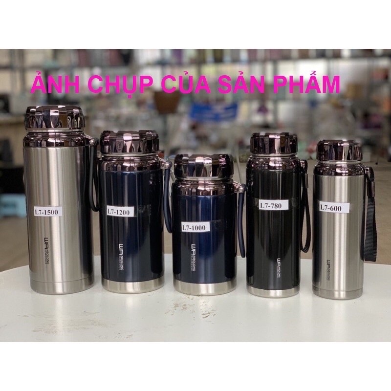 Bình giữ nhiệt nóng lạnh inox 304 cao cấp không rỉ 1000ml,1200ml,1500ml