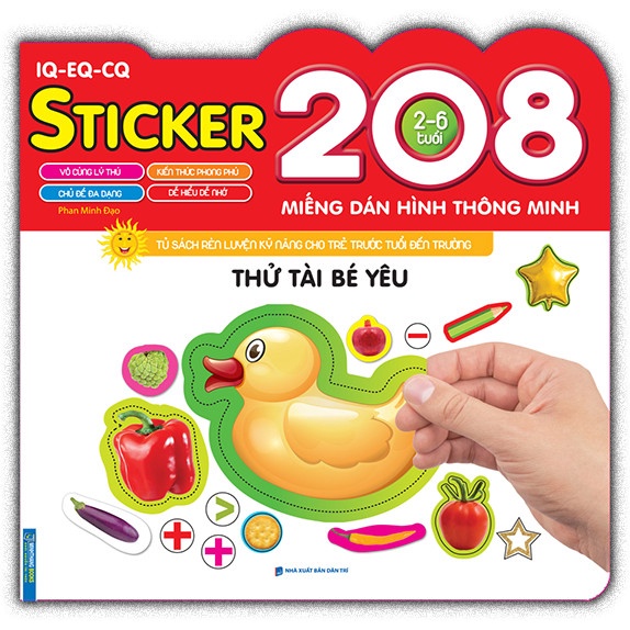 Sách - 208 miếng dán hình thông minh IQ-EQ-CQ (trọn bộ 6 cuốn)