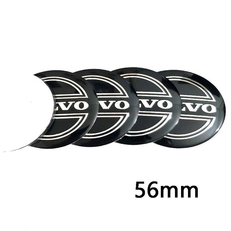 4 56mm Tự Động Bánh Xe Trung Tâm Mũ Vành Bao Miếng Dán Decal Cho Volvo Huy Hiệu Logo Biểu Tượng Phụ Kiện Ô Tô Bên Ngoài