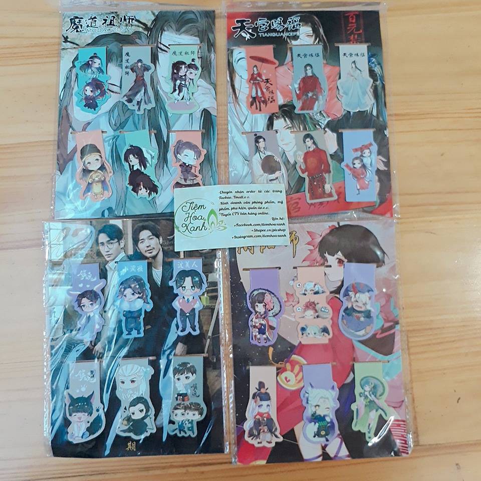 Bookmark nam châm manga 19 days ,Trấn Hồn, Ma đạo tổ sư, Thiên quan, Touken ranbu, Âm dương sư, Toàn chức cao thủ.vv.