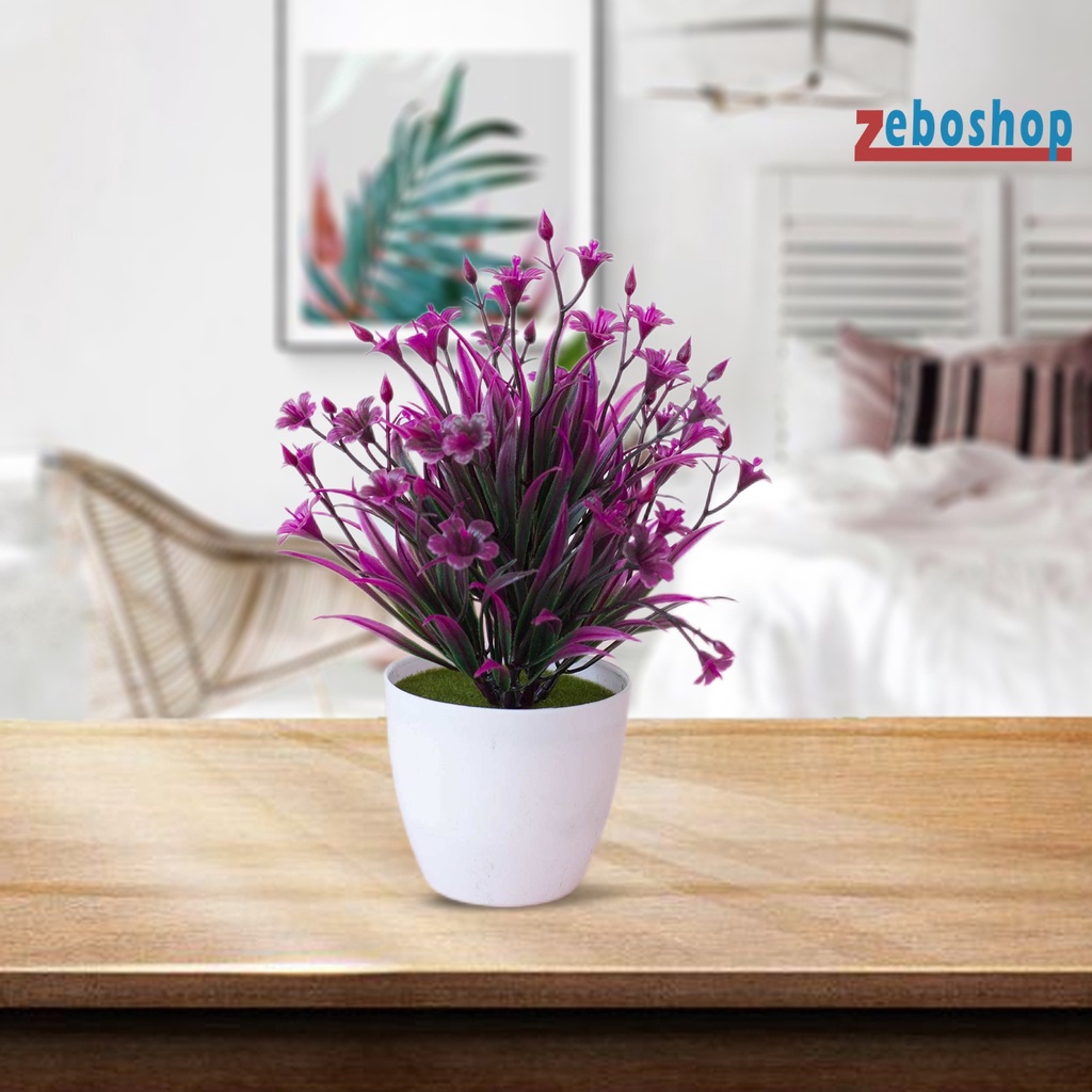 Chậu Cây Bonsai Giả Trang Trí Khách Sạn