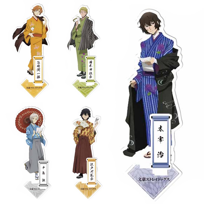 Mô hình nhân vật anime Bungo Stray Dogs có giá đỡ bằng acrylic để bàn trang trí