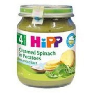 Dinh dưỡng đóng lọ HiPP rau chân vịt, khoai tây, sữa 125g 4M+