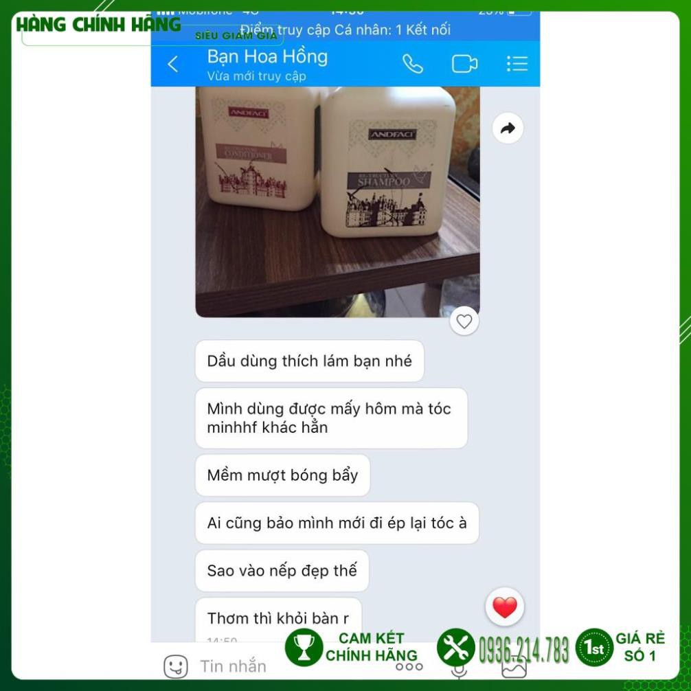 Lẻ Dầu Gội  ANDFACI 650ML, Dầu Gội  ANDFACI siêu phân tử,phục hồi hư tổn,mềm mượt,hương nước hoa
