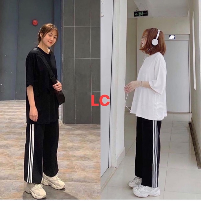 Quần ống rộng sọc thể thao 2020