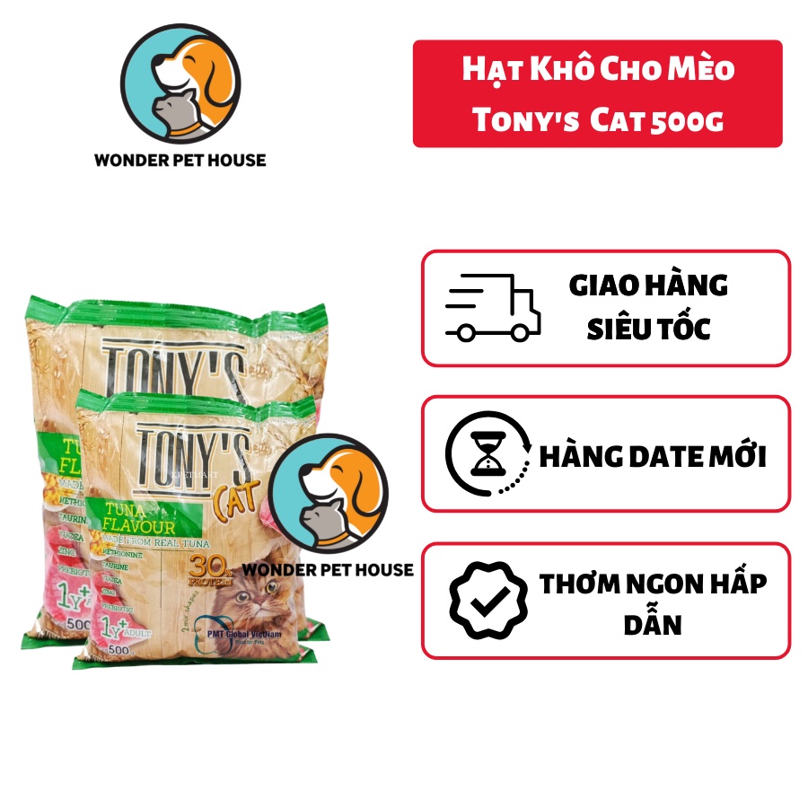 Hạt khô cho mèo Tony's Cat 500 gram thơm ngon cho mèo