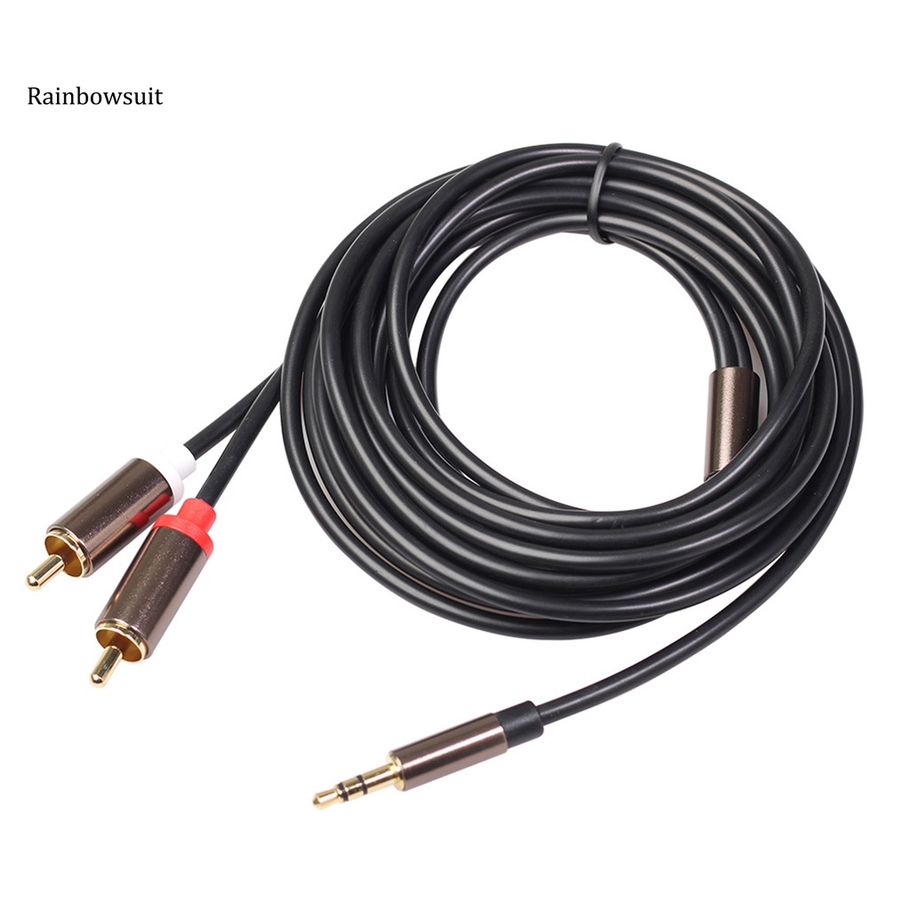 Dây cáp âm thanh chuyển đổi đầu cắm 3.5mm sang 2 đầu cắm RCA cho loa
