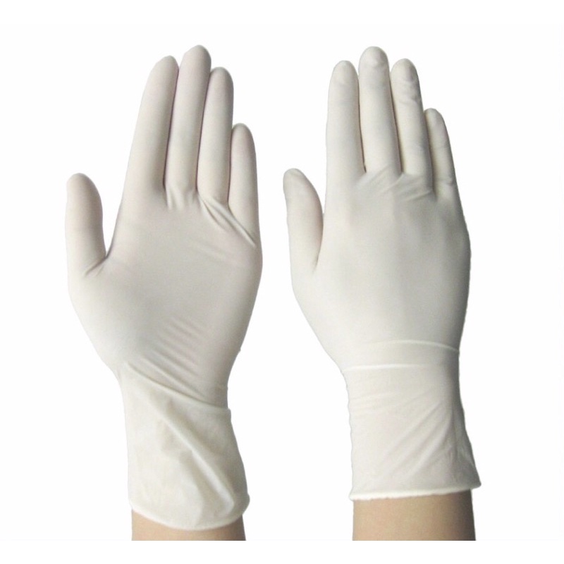 Set 10 chiếc găng tay - bao tay - Cao Su Y Tế Không Bột VGlove size M màu cao su tự nhiên