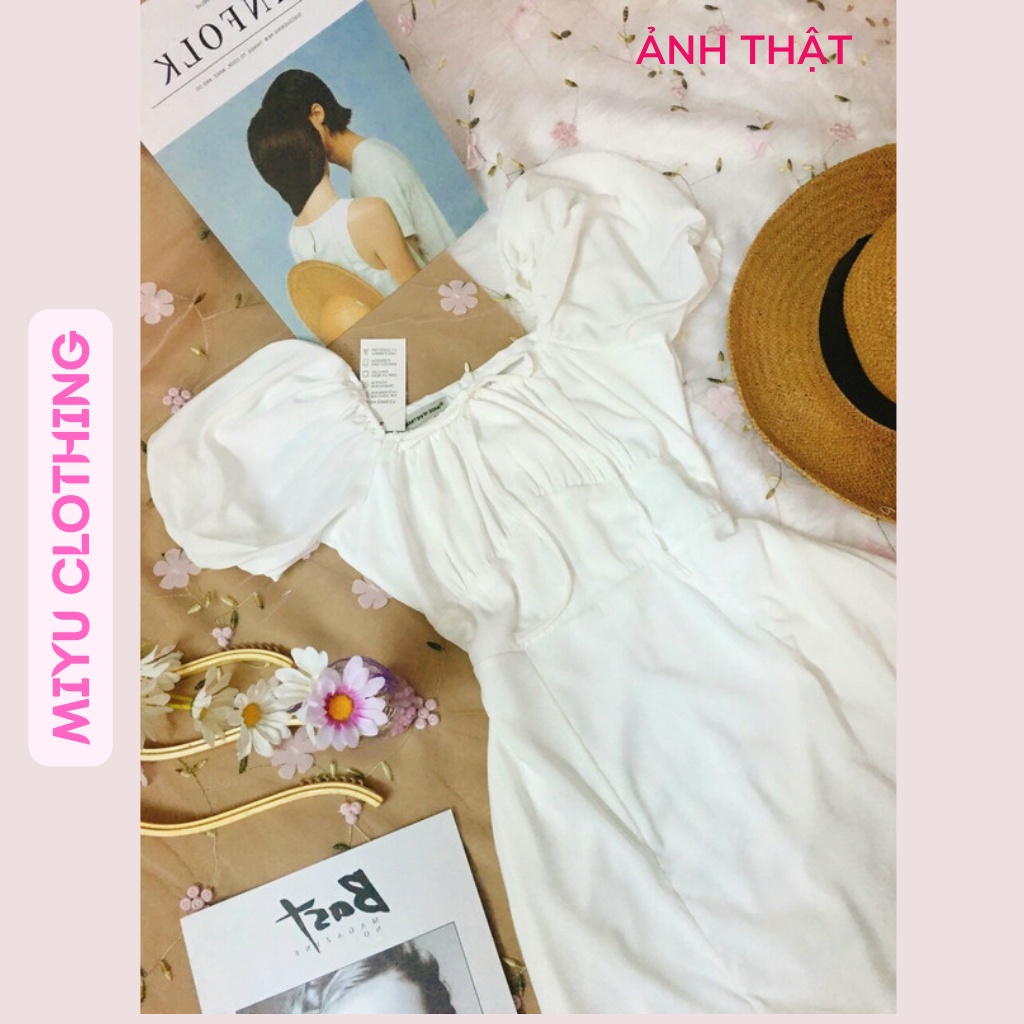 Váy đầm đẹp sang trọng đẹp xẻ đùi lụa nữ Pháp cao cấp sang trọng mềm mịn bóng mượt Miyuclothing