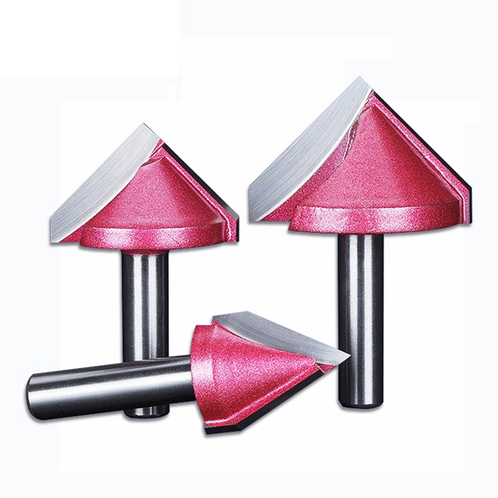 Mũi Phay rãnh V, Mũi soi, Vát cạnh, 60 độ, 90 độ , 120 độ .Bản 22 và bản 32. Mũi dùng cho máy CNC Router.