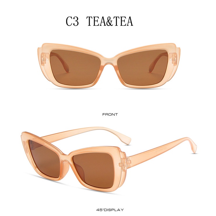 Kính mát mắt mèo SAMJUNE gọng lớn phong cách retro mới 2021 cho nữ