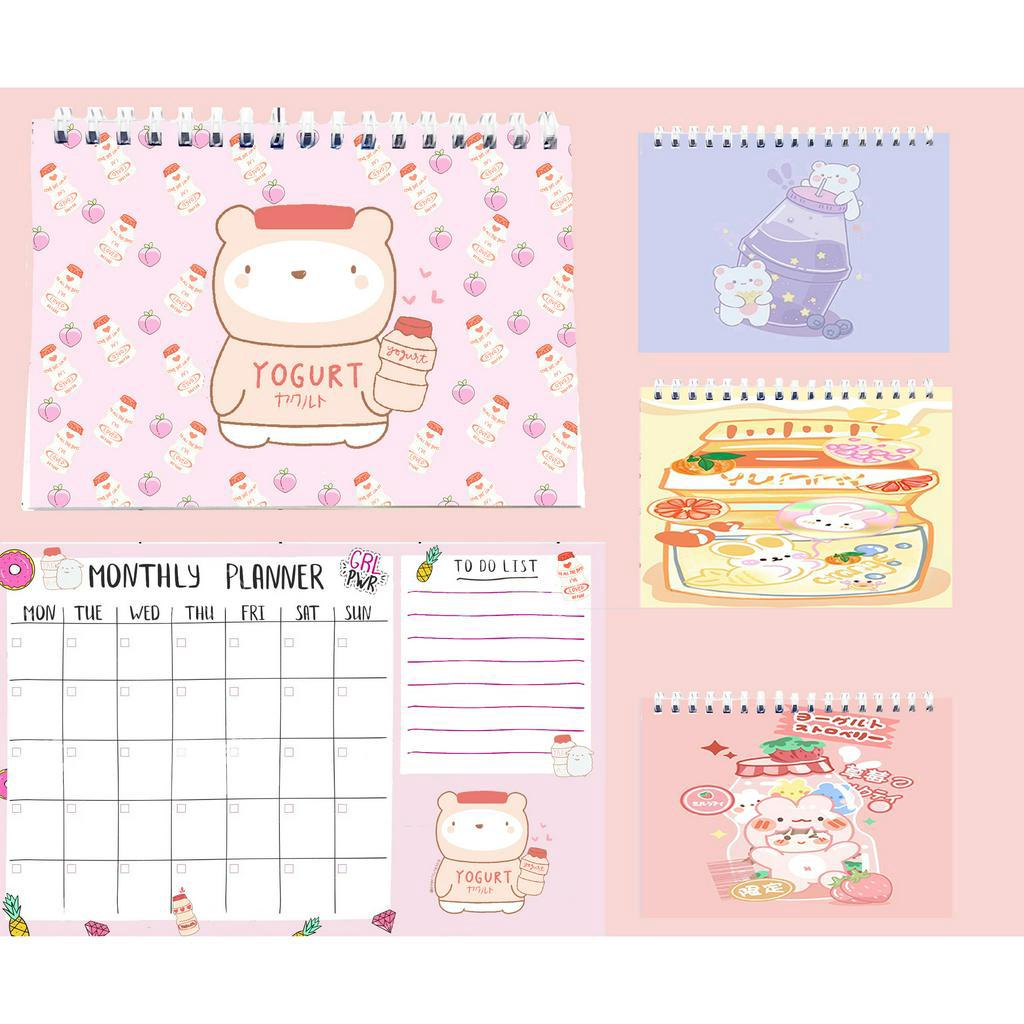 Sổ kế hoạch tháng yakult MPI29 Monthly Planner 12 trang