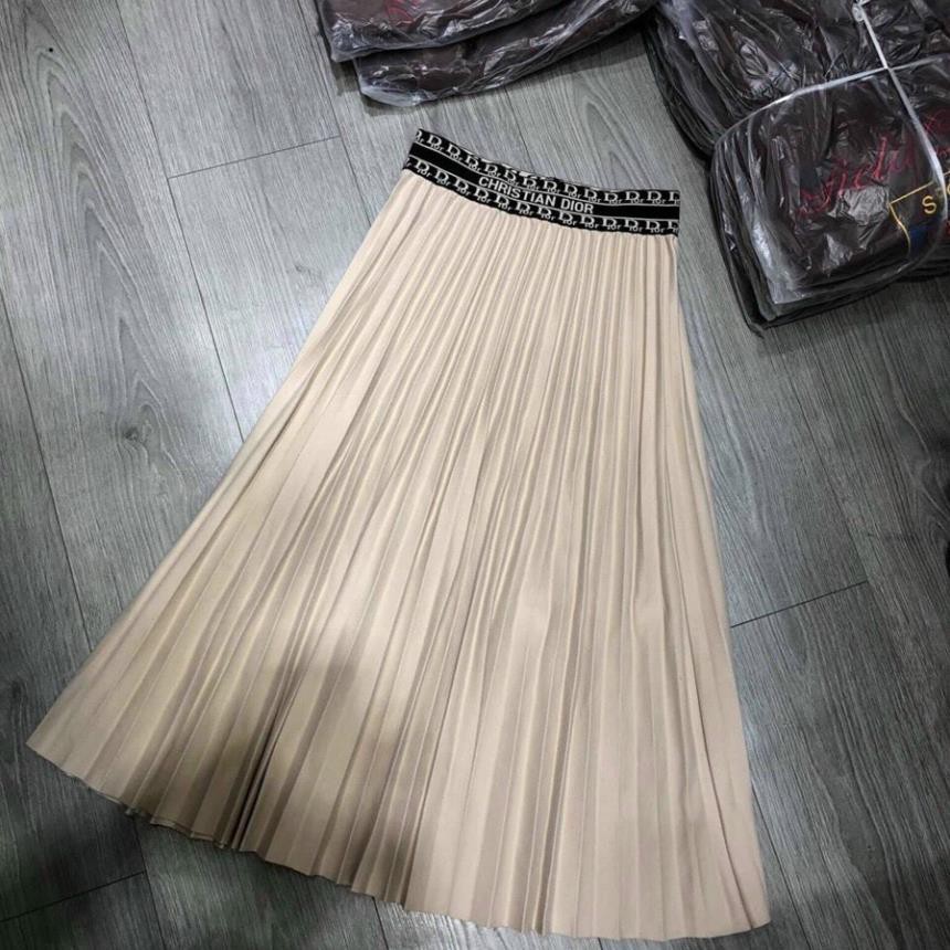 Chân váy dạ dáng dài nữ xếp ly cạp chun siêu xinh TEMA | BigBuy360 - bigbuy360.vn