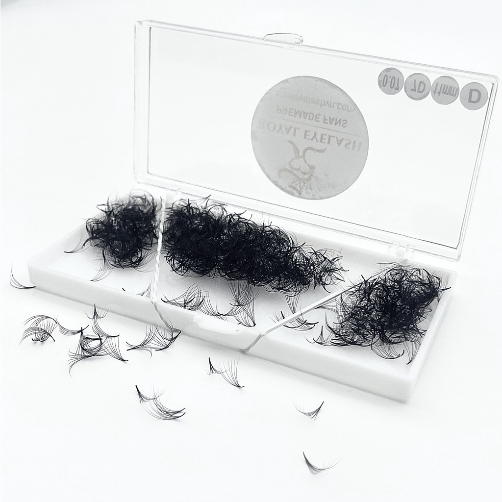 Mi Fans Sẵn 7D ROYAL EYELASH Lông Chồn Cao Cấp / 500- 1000 fans / C,CC,D, 0.07