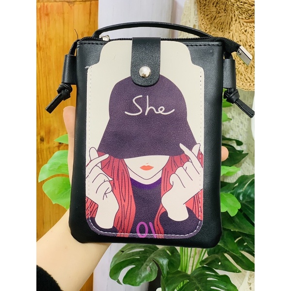 Túi đeo chéo hình chibi cực dễ thương