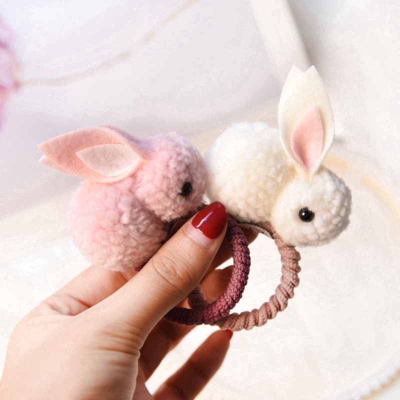Dây buộc tóc / Kẹp tóc hình thỏ Bunny phục sinh 3D dễ thương cho bé gái và phụ nữ
