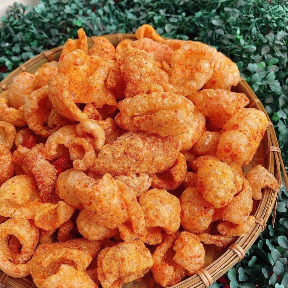 DA HEO SẤY TỎI ỚT - DA HEO SỐT MẮM HÀNH TỎI PHI HỘP 200GR! THƠM GIÒN ĐẬM VỊ