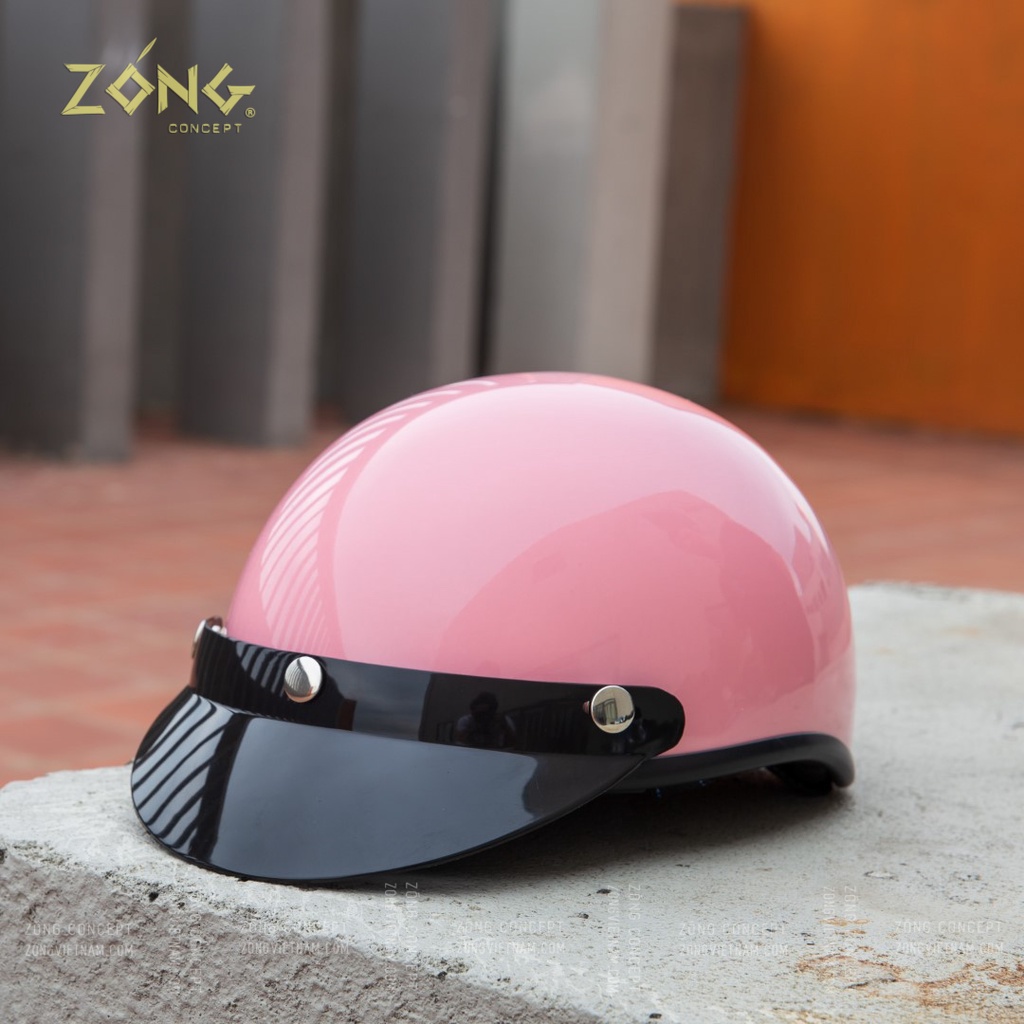 Mũ bảo hiểm nửa đầu cao cấp HRA – Màu trơn chưa kèm kính