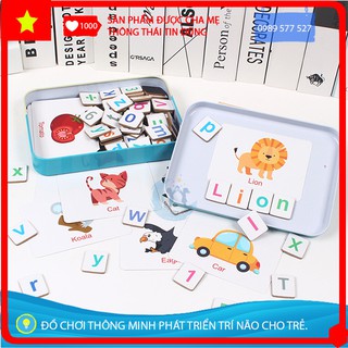 [Sale] Hộp Sắt Bảng Chữ Cái Tiếng Anh - Thẻ Flash Card Tiếng Anh Cho Bé