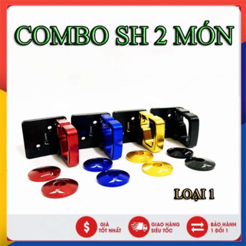 Combo móc cnc + đôi ốc gương cnc lắp SH việt nam /sh nhập