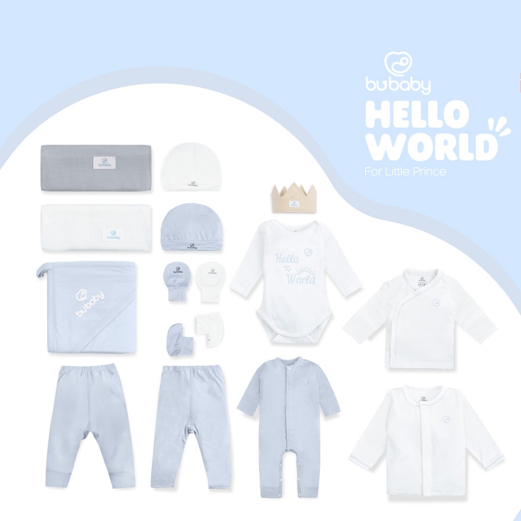 Set quà tặng new born Hello World BU