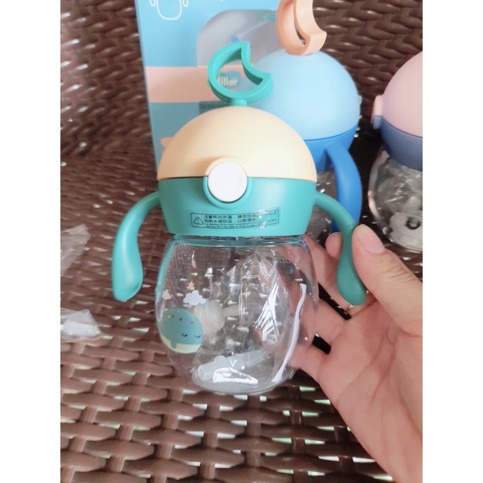 Bình Tập Uống Nước  CHỐNG SẶC Có Tay Cầm Chịu Nhiệt,  300ml 350ml