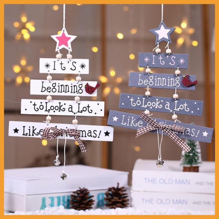 Bảng gỗ Noel trang trí gia đình trang trí cửa hàng