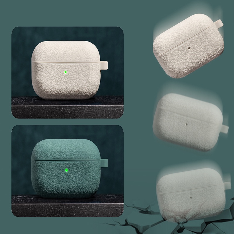 2021 New Cover for AirPods3 Litchi Texture Silicone Case Compatible with AirPods3gen Cover Earphone Cover for Apple AirPods Pro Cover AirPodsPro Cover AirPods2 gencase