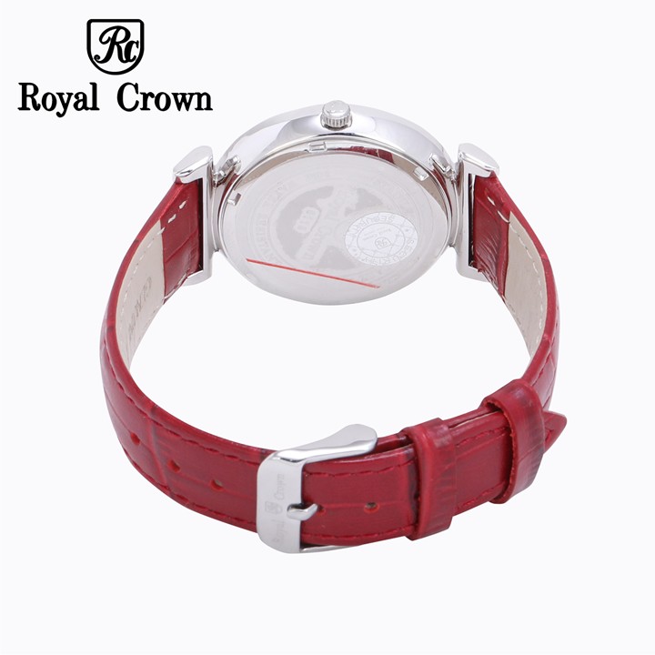 Đồng hồ nữ Chính Hãng Royal Crown 6116-ST-R (dây da đỏ)