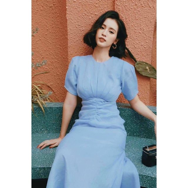 Đầm Dự Tiệc Cổ Tròn Eo Nhún Ty Fashion Che Khuyết Điểm Vòng Eo SML | BigBuy360 - bigbuy360.vn