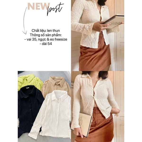 Áo Kiểu KOYCE TOP thiết kế form sơmi ôm với chất vải len thu day dặn nhiều màu sắc dễ mix và phối đồ