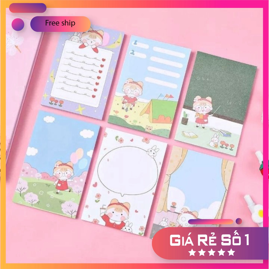 Giấy Nhớ Giấy Ghi Nhớ Giấy Note Giấy Check List 50 tờ Nhiều Mẫu Cute Dễ Thương phukienvppbinhduong