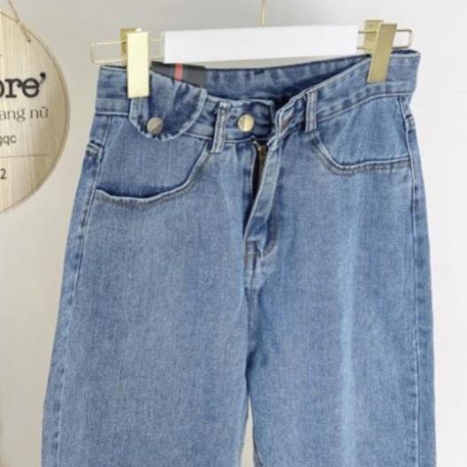 [HOT] Quần Jean Nữ Túi Nắp Dáng Baggy ,Quần Bò Nữ Trơn 2 Màu C010