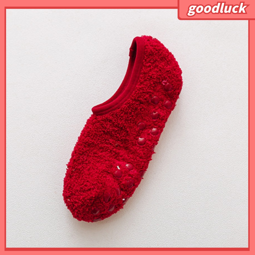 Vớ Thuyền Lông Cừu San Hô Cổ Thấp Thoải Mái Chống Trượt Cho Nữ